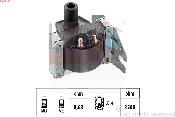 EPS 1.970.127 - Катушка зажигания autosila-amz.com