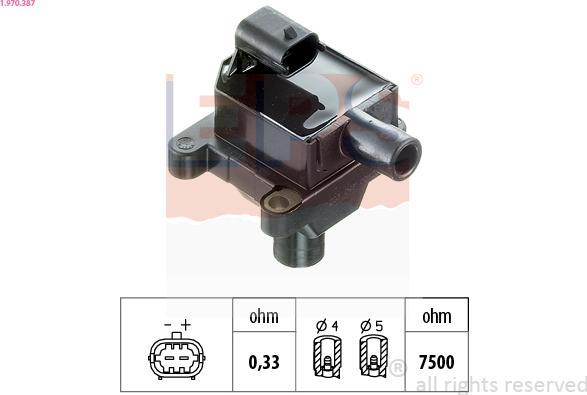 EPS 1.970.387 - Катушка зажигания autosila-amz.com