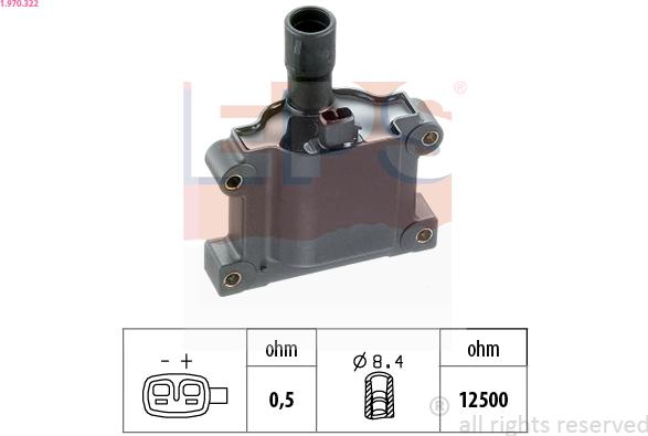 EPS 1.970.322 - Катушка зажигания autosila-amz.com