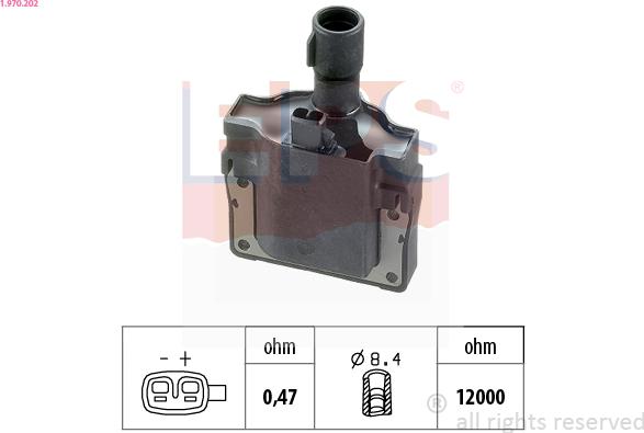 EPS 1.970.202 - Катушка зажигания autosila-amz.com