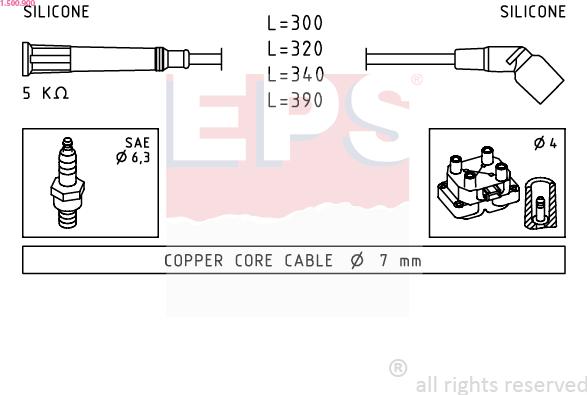 EPS 1.500.900 - Комплект проводов зажигания autosila-amz.com
