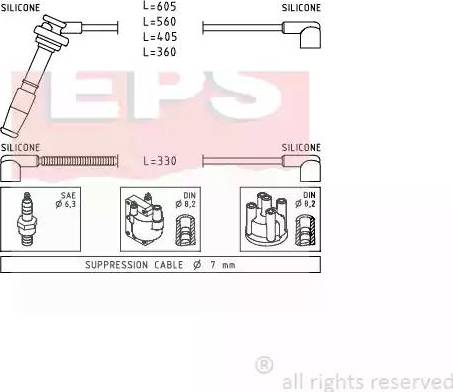 EPS 1.500.609 - Комплект проводов зажигания autosila-amz.com