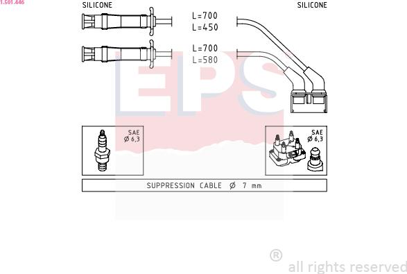 EPS 1.501.446 - Комплект проводов зажигания autosila-amz.com