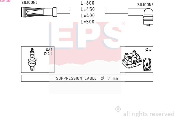 EPS 1.501.447 - Комплект проводов зажигания autosila-amz.com