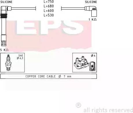 EPS 1.501.468 - Комплект проводов зажигания autosila-amz.com