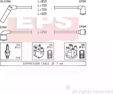 EPS 1.501.407 - Комплект проводов зажигания autosila-amz.com