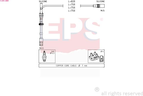 EPS 1.501.489 - Комплект проводов зажигания autosila-amz.com