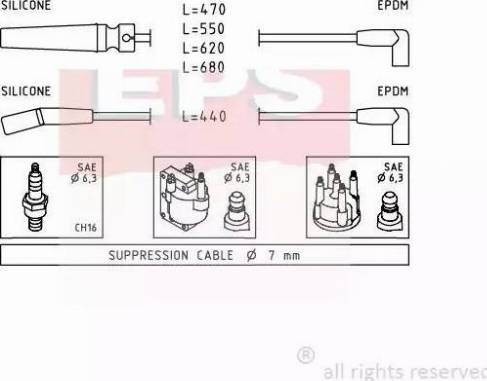 EPS 1.501.433 - Комплект проводов зажигания autosila-amz.com