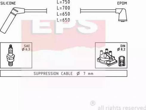 EPS 1.501.420 - Комплект проводов зажигания autosila-amz.com