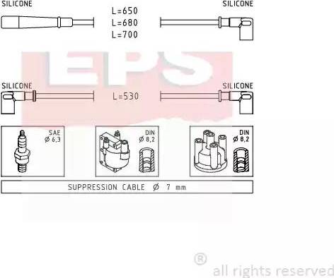 EPS 1.501.554 - Комплект проводов зажигания autosila-amz.com