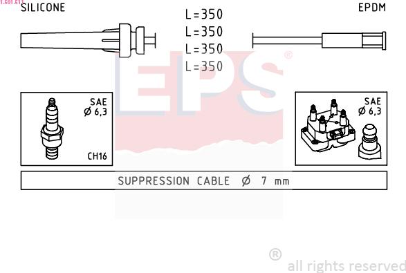 EPS 1.501.511 - Комплект проводов зажигания autosila-amz.com