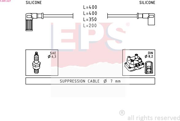 EPS 1.501.527 - Комплект проводов зажигания autosila-amz.com