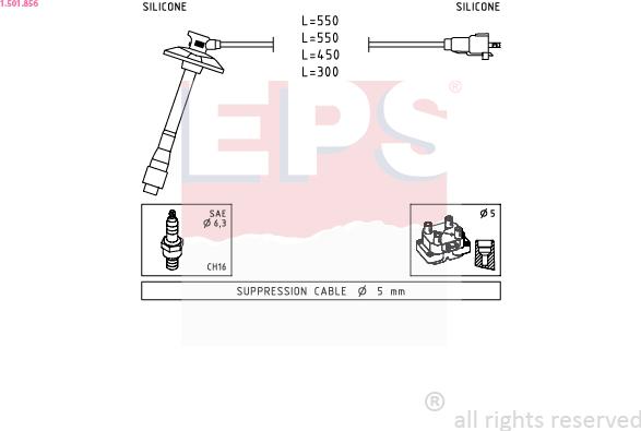 EPS 1.501.856 - Комплект проводов зажигания autosila-amz.com
