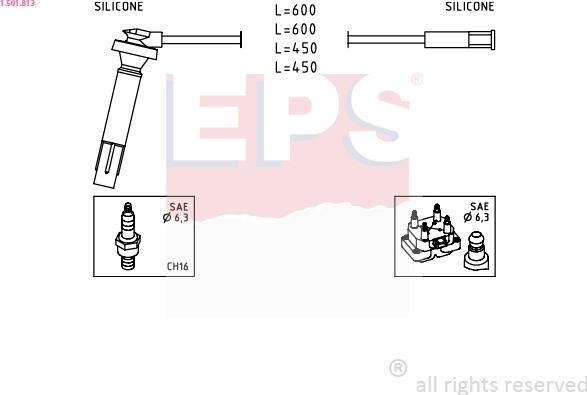 EPS 1.501.813 - Комплект проводов зажигания autosila-amz.com