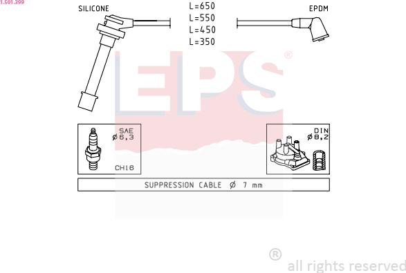 EPS 1.501.399 - Комплект проводов зажигания autosila-amz.com