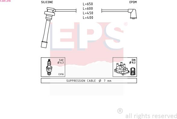 EPS 1.501.278 - Комплект проводов зажигания autosila-amz.com