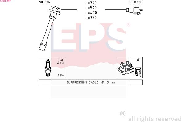 EPS 1.501.792 - Комплект проводов зажигания autosila-amz.com