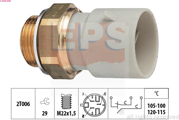 EPS 1.850.649 - Термовыключатель, вентилятор радиатора / кондиционера autosila-amz.com