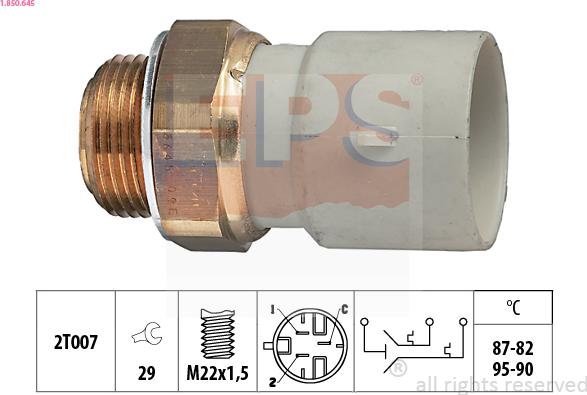 EPS 1.850.645 - Термовыключатель, вентилятор радиатора / кондиционера autosila-amz.com