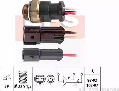 EPS 1.850.609 - Термовыключатель, вентилятор радиатора / кондиционера autosila-amz.com