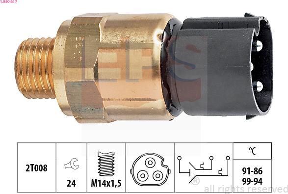 EPS 1.850.617 - Термовыключатель, вентилятор радиатора / кондиционера autosila-amz.com