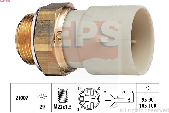 EPS 1.850.688 - Термовыключатель, вентилятор радиатора / кондиционера autosila-amz.com