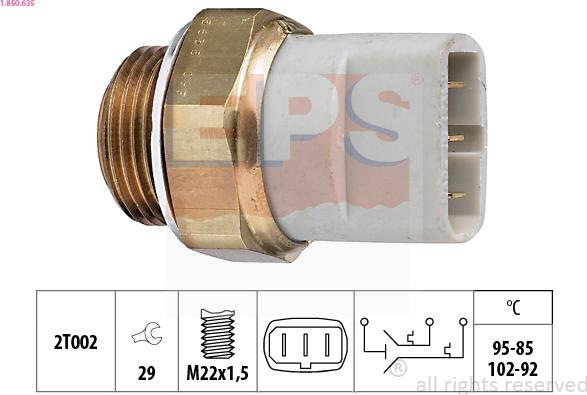 EPS 1.850.635 - Термовыключатель, вентилятор радиатора / кондиционера autosila-amz.com