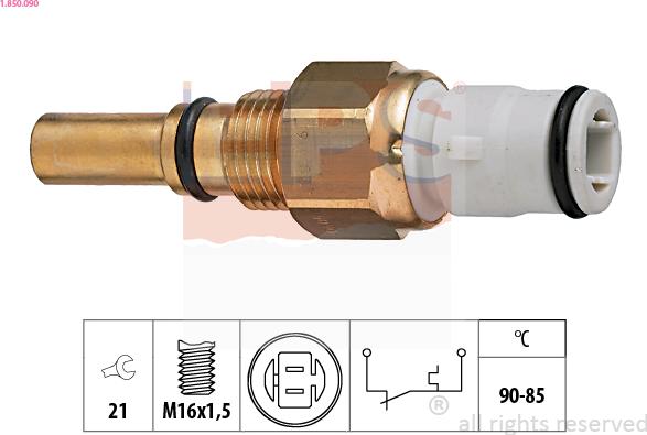 EPS 1.850.090 - Термовыключатель, вентилятор радиатора / кондиционера autosila-amz.com