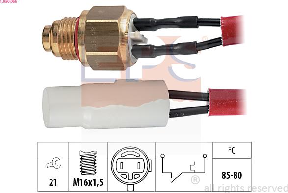 EPS 1.850.065 - Термовыключатель, вентилятор радиатора / кондиционера autosila-amz.com