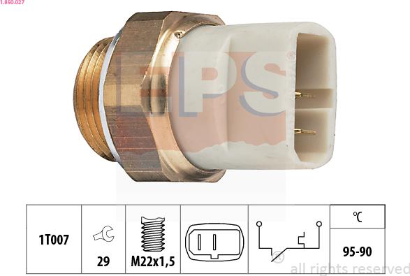 EPS 1.850.027 - Термовыключатель, вентилятор радиатора / кондиционера autosila-amz.com