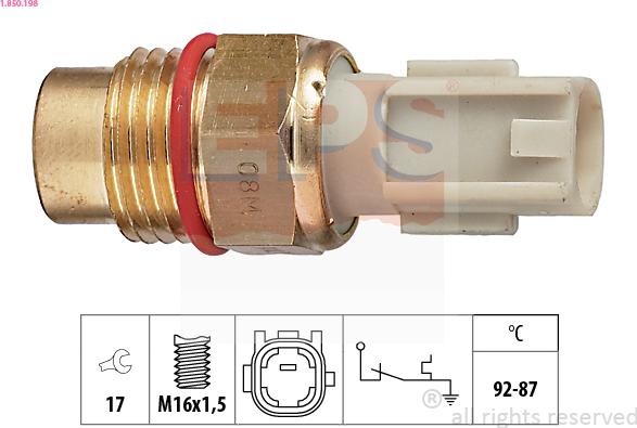 EPS 1.850.198 - Термовыключатель, вентилятор радиатора / кондиционера autosila-amz.com
