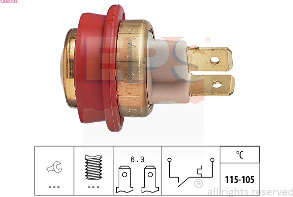 EPS 1.850.143 - Термовыключатель, вентилятор радиатора / кондиционера autosila-amz.com