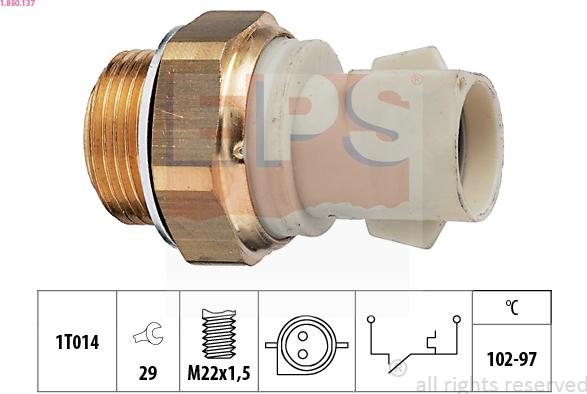 EPS 1.850.137 - Термовыключатель, вентилятор радиатора / кондиционера autosila-amz.com