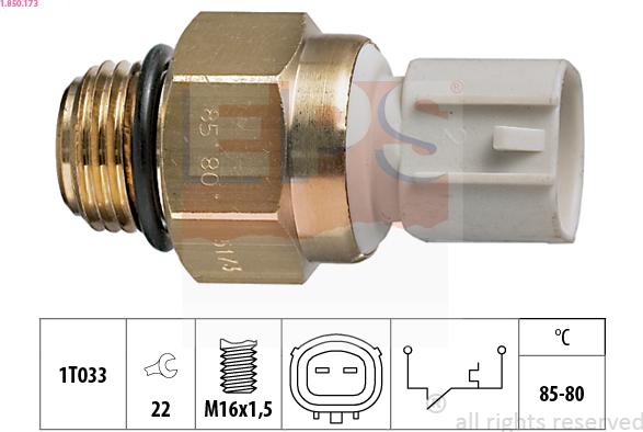 EPS 1.850.173 - Термовыключатель, вентилятор радиатора / кондиционера autosila-amz.com