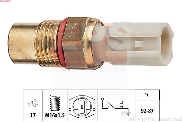 EPS 1.850.291 - Термовыключатель, вентилятор радиатора / кондиционера autosila-amz.com