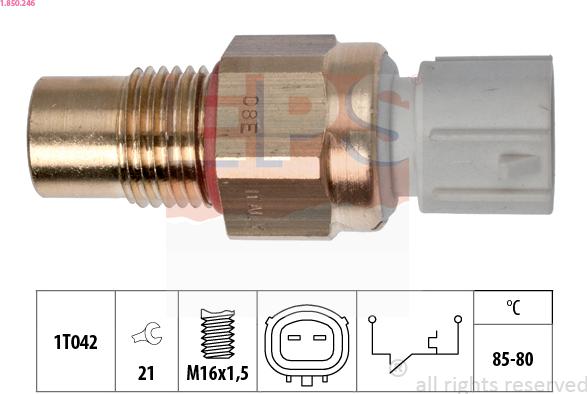 EPS 1.850.246 - Термовыключатель, вентилятор радиатора / кондиционера autosila-amz.com