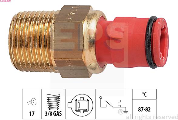 EPS 1.850.259 - Термовыключатель, вентилятор радиатора / кондиционера autosila-amz.com