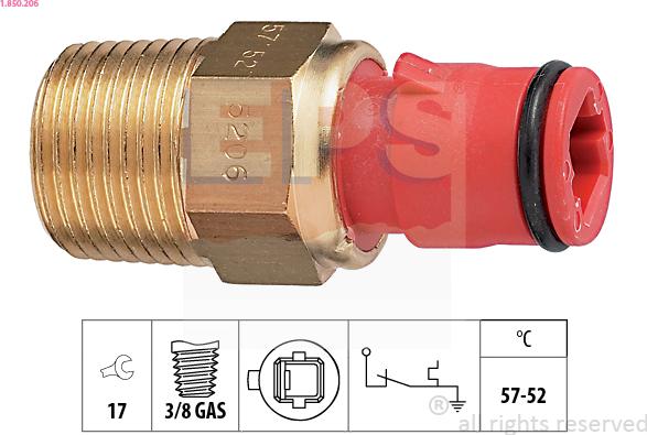 EPS 1.850.206 - Термовыключатель, вентилятор радиатора / кондиционера autosila-amz.com