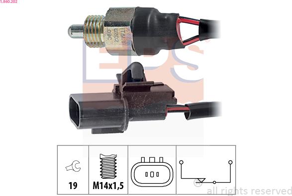 EPS 1.860.202 - Датчик, переключатель, фара заднего хода autosila-amz.com