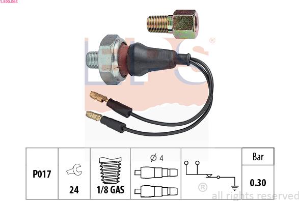 EPS 1.800.065 - Датчик, давление масла autosila-amz.com