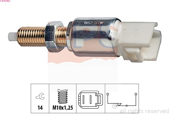 EPS 1.810.062 - Выключатель фонаря сигнала торможения autosila-amz.com