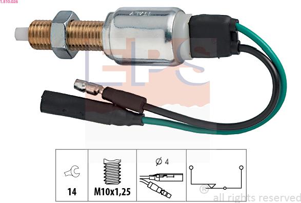 EPS 1.810.026 - Выключатель фонаря сигнала торможения autosila-amz.com