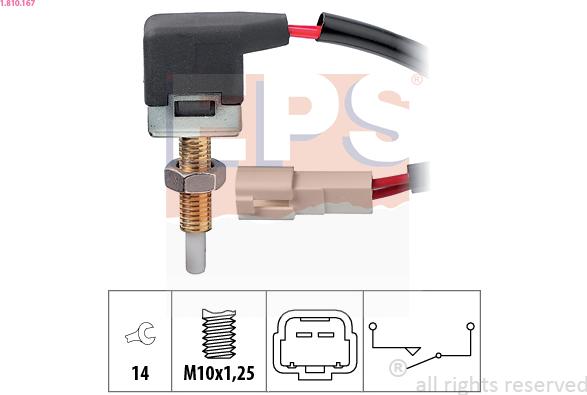 EPS 1.810.167 - Выключатель, привод сцепления (Tempomat) autosila-amz.com