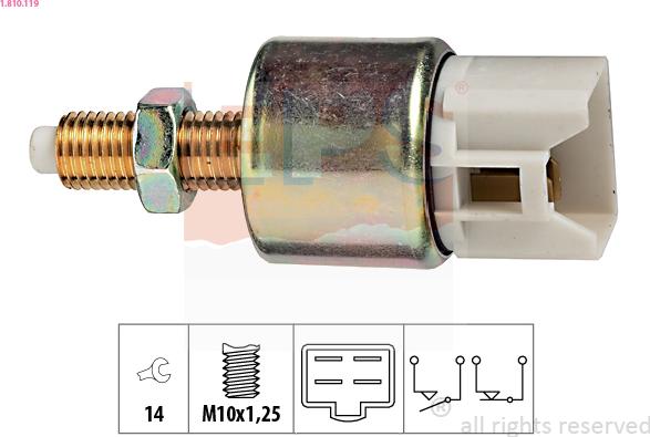 EPS 1.810.119 - Выключатель фонаря сигнала торможения autosila-amz.com