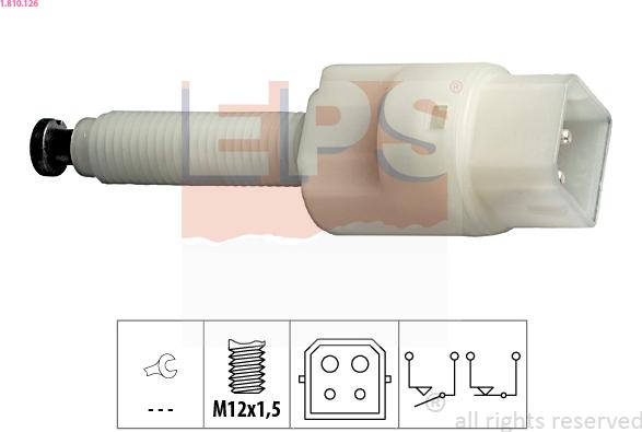 EPS 1.810.126 - Выключатель фонаря сигнала торможения autosila-amz.com