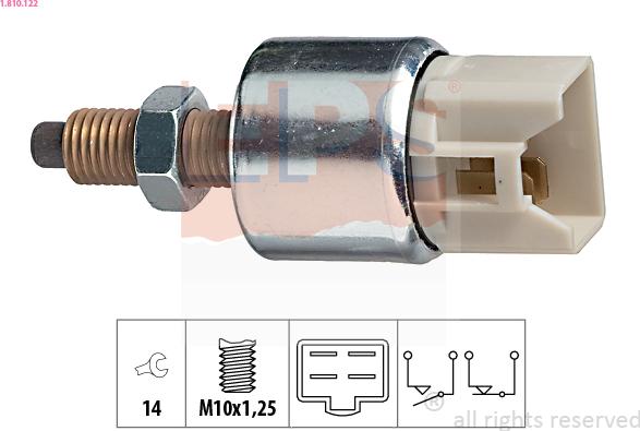 EPS 1.810.122 - Выключатель фонаря сигнала торможения autosila-amz.com