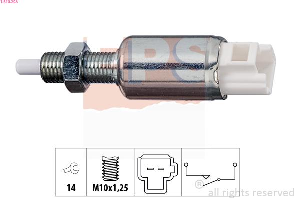 EPS 1.810.258 - Выключатель, привод сцепления (Tempomat) autosila-amz.com