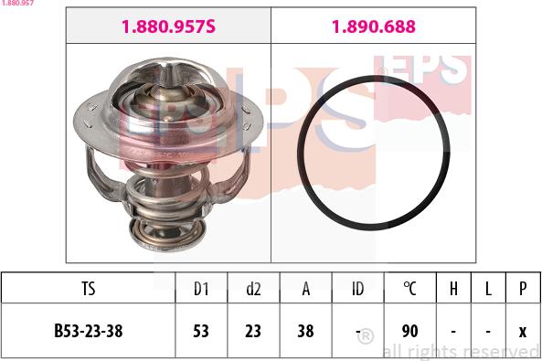 EPS 1.880.957 - Термостат охлаждающей жидкости / корпус autosila-amz.com