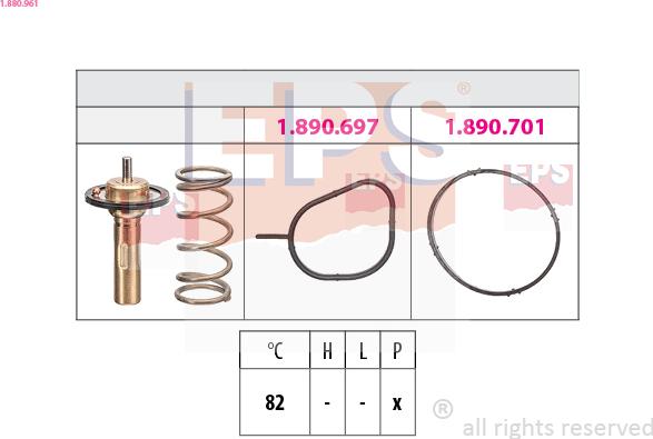 EPS 1.880.961 - Термостат охлаждающей жидкости / корпус autosila-amz.com