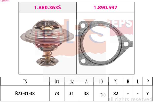 EPS 1.880.441 - Термостат охлаждающей жидкости / корпус autosila-amz.com